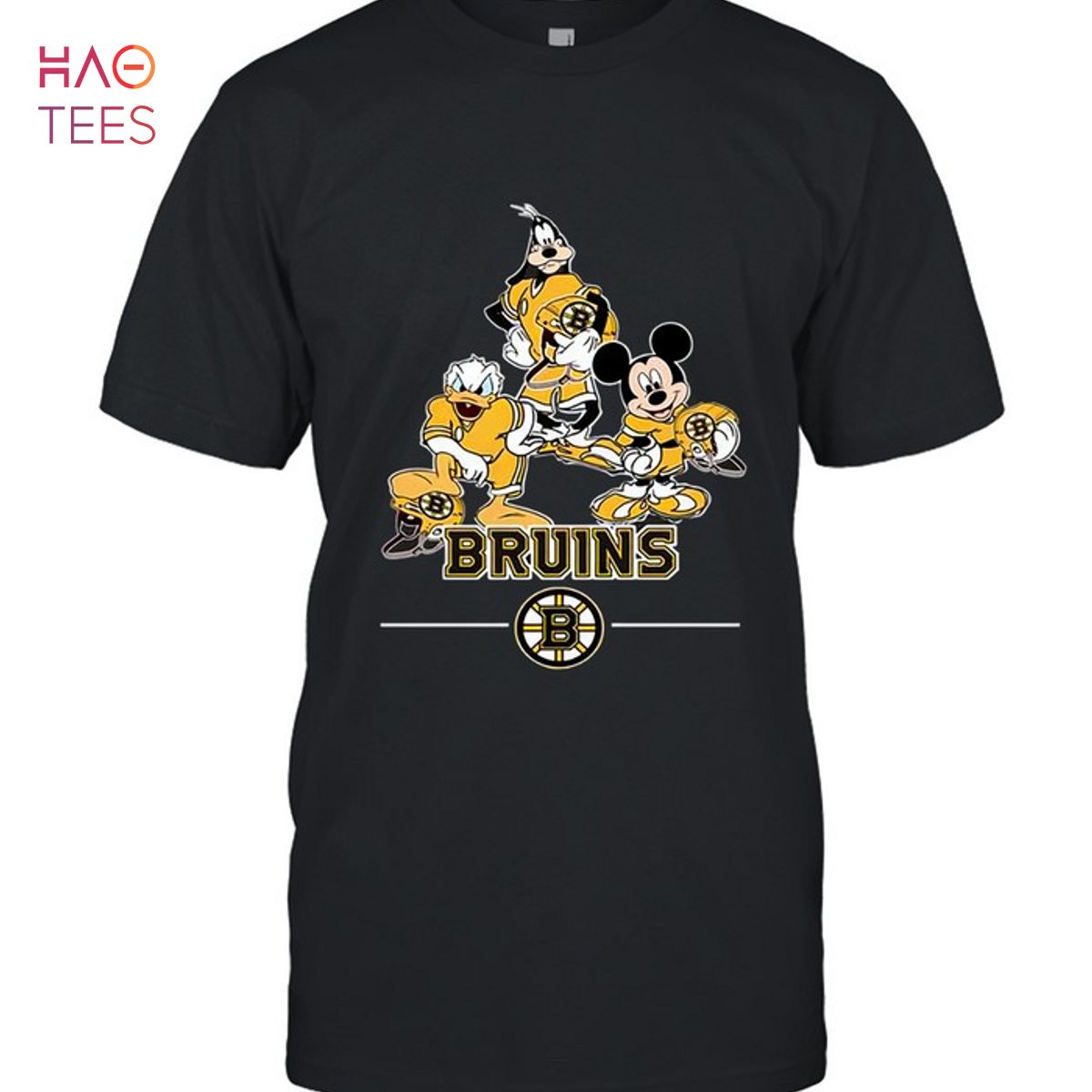 Boston Bruins Mickey Donald Goofy Fan T-Shirt