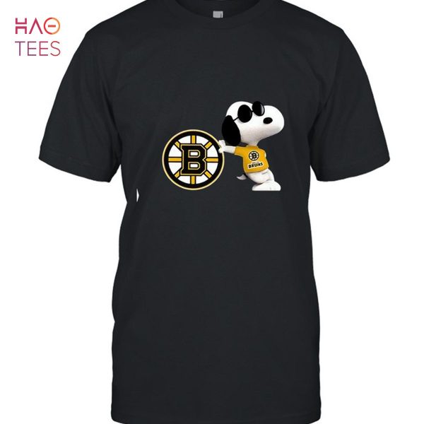 Boston Bruins Snoopy Sun Glasses Proud Fan T-Shirt
