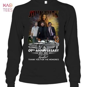 John Wick 9 Anniversary 2014 2023 Keanu Reeves Thank You For The Memories T-Shirt