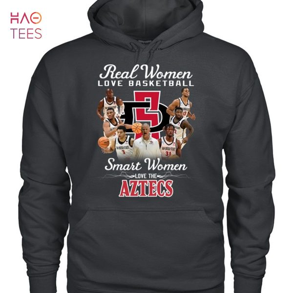 Real Women Love Basketball Smart Women Love The San Diego State Aztecs T-Shirt