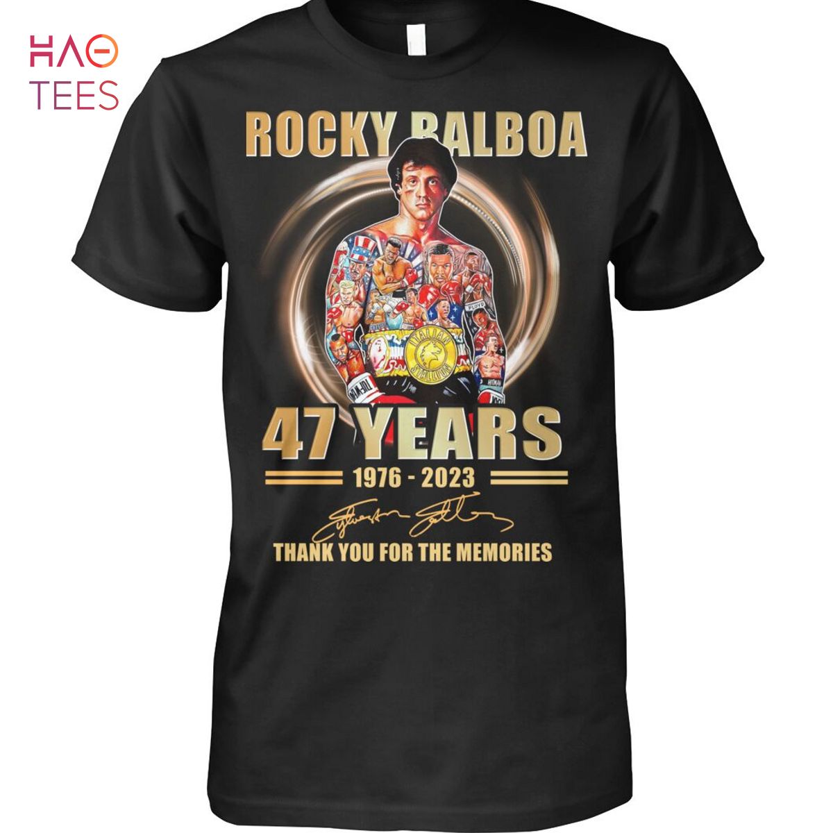 Rocky Balboa 46 Years 1976 2023 Thank You For The Memories T-Shirt
