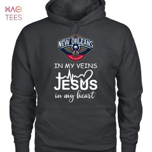 New Orleans Pelicans In My Veins Jesus In My Heart T-Shirt