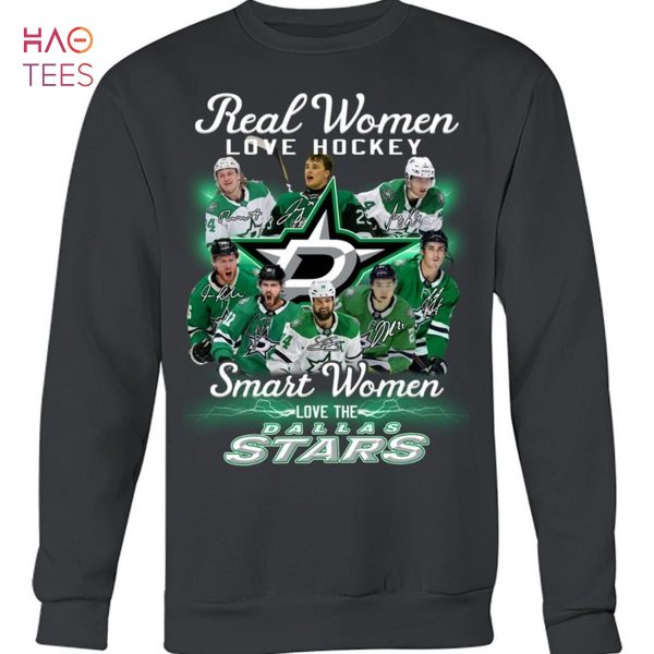 Real Women Love Football Smart Women Love Dallas Stars T-Shirt
