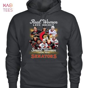 Real Women Love Hockey Smart Women Love Ottawa Senators T-Shirt