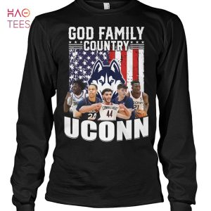 God Family Country UConn Huskies Basketball T-Shirt