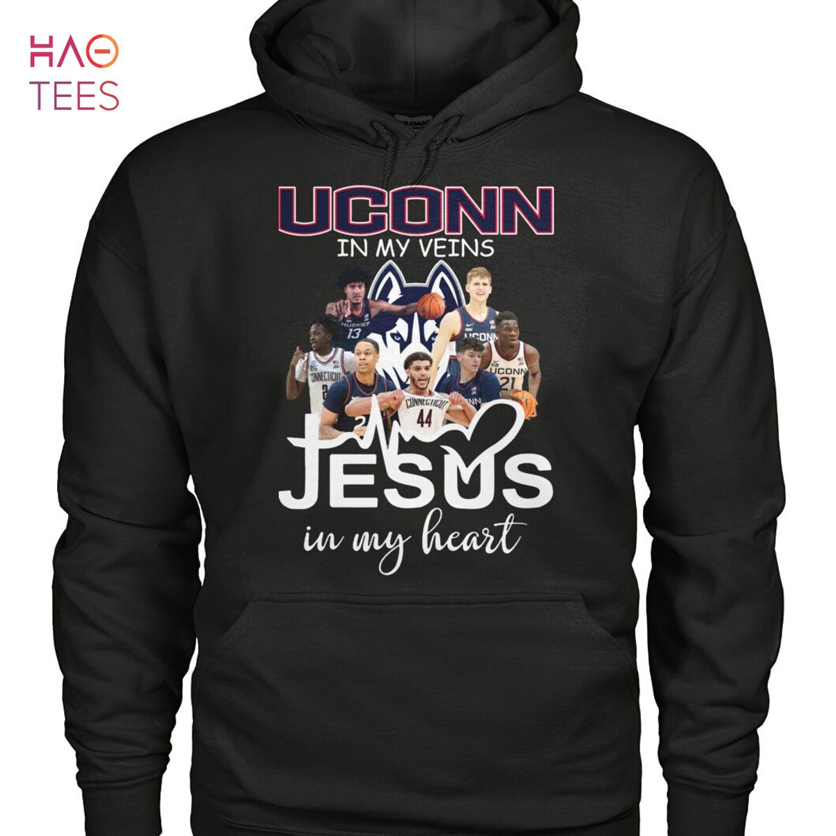 UConn Huskies In My Veins Jesus In My Heart T-Shirt UConn Huskies In My Veins Jesus In My Heart T-Shirt