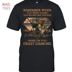 PinkFloyd Remember When You Were Young You Shone Like The Sun Shine On You Crazy Diamond T-Shirt