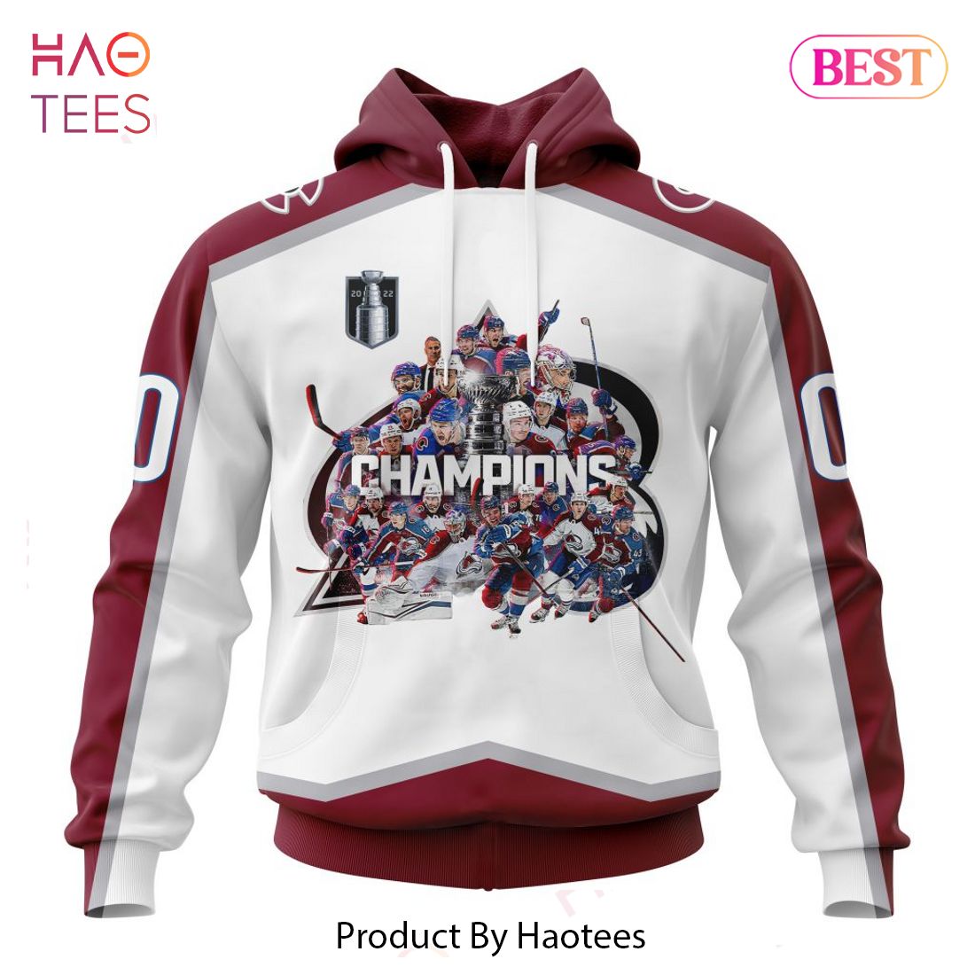 BEST Colorado Avalanche 2023 Stanley Cup Champions Away 3D Hoodie BEST Colorado Avalanche 2023 Stanley Cup Champions Away 3D Hoodie