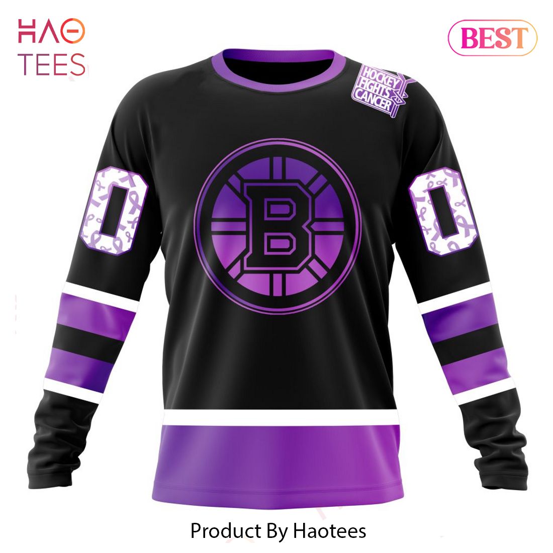 BEST NHL Boston Bruins Special Black Hockey Fights Cancer Kits 3D Hoodie BEST NHL Boston Bruins Special Black Hockey Fights Cancer Kits 3D Hoodie