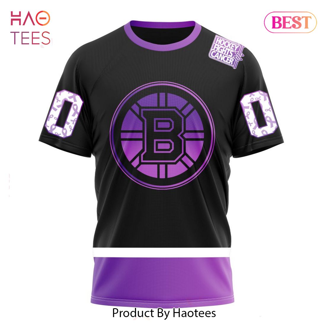 BEST NHL Boston Bruins Special Black Hockey Fights Cancer Kits 3D Hoodie BEST NHL Boston Bruins Special Black Hockey Fights Cancer Kits 3D Hoodie