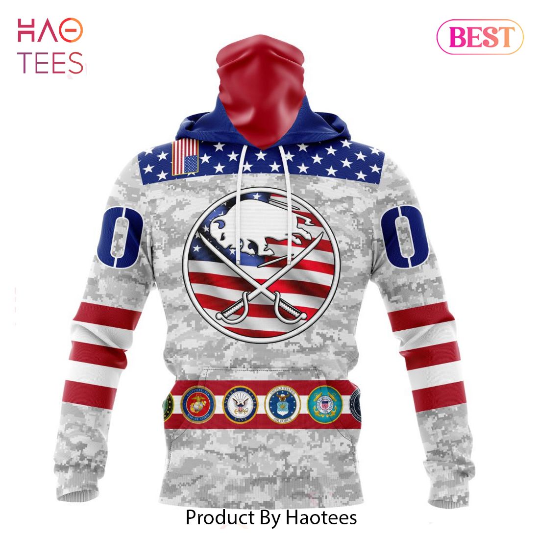 BEST NHL Buffalo Sabres Armed Forces Appreciation 3D Hoodie BEST NHL Buffalo Sabres Armed Forces Appreciation 3D Hoodie