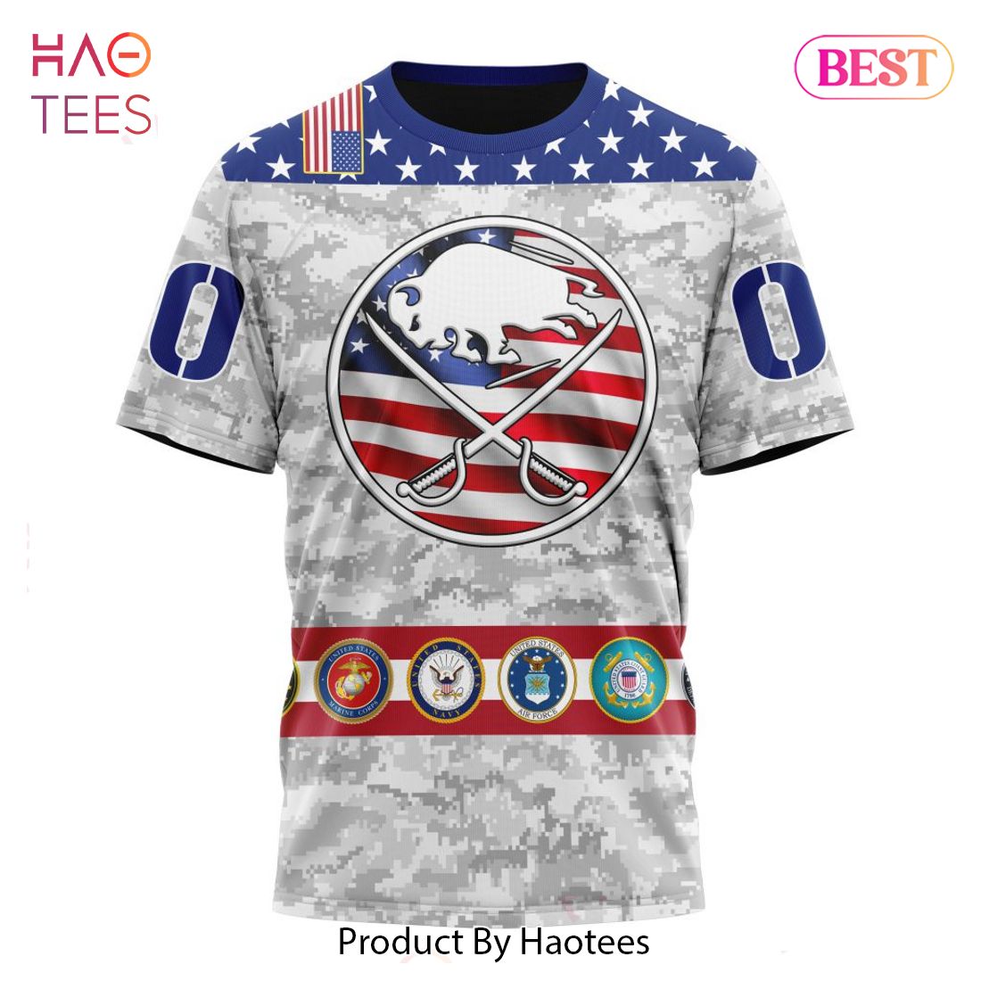 BEST NHL Buffalo Sabres Armed Forces Appreciation 3D Hoodie BEST NHL Buffalo Sabres Armed Forces Appreciation 3D Hoodie
