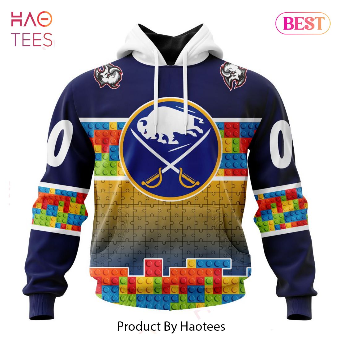 BEST NHL Buffalo Sabres Special Autism Awareness Design 3D Hoodie BEST NHL Buffalo Sabres Special Autism Awareness Design 3D Hoodie