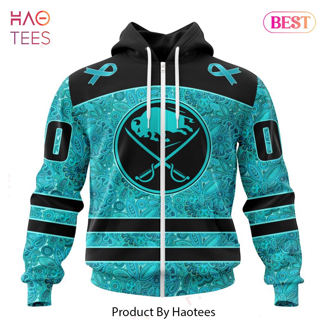 BEST NHL Buffalo Sabres Special Design Fight Ovarian Cancer 3D Hoodie BEST NHL Buffalo Sabres Special Design Fight Ovarian Cancer 3D Hoodie
