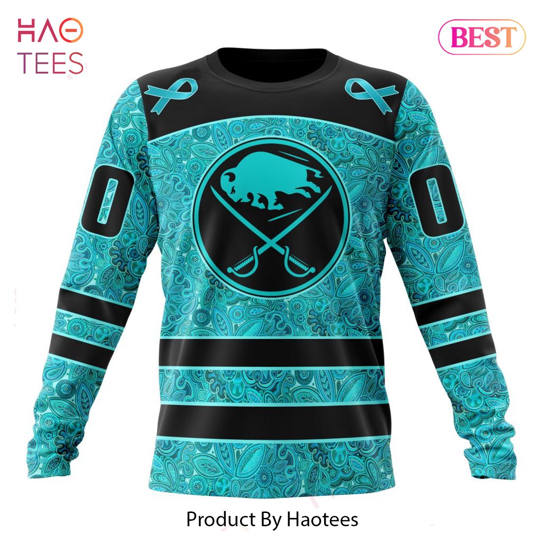 BEST NHL Buffalo Sabres Special Design Fight Ovarian Cancer 3D Hoodie BEST NHL Buffalo Sabres Special Design Fight Ovarian Cancer 3D Hoodie