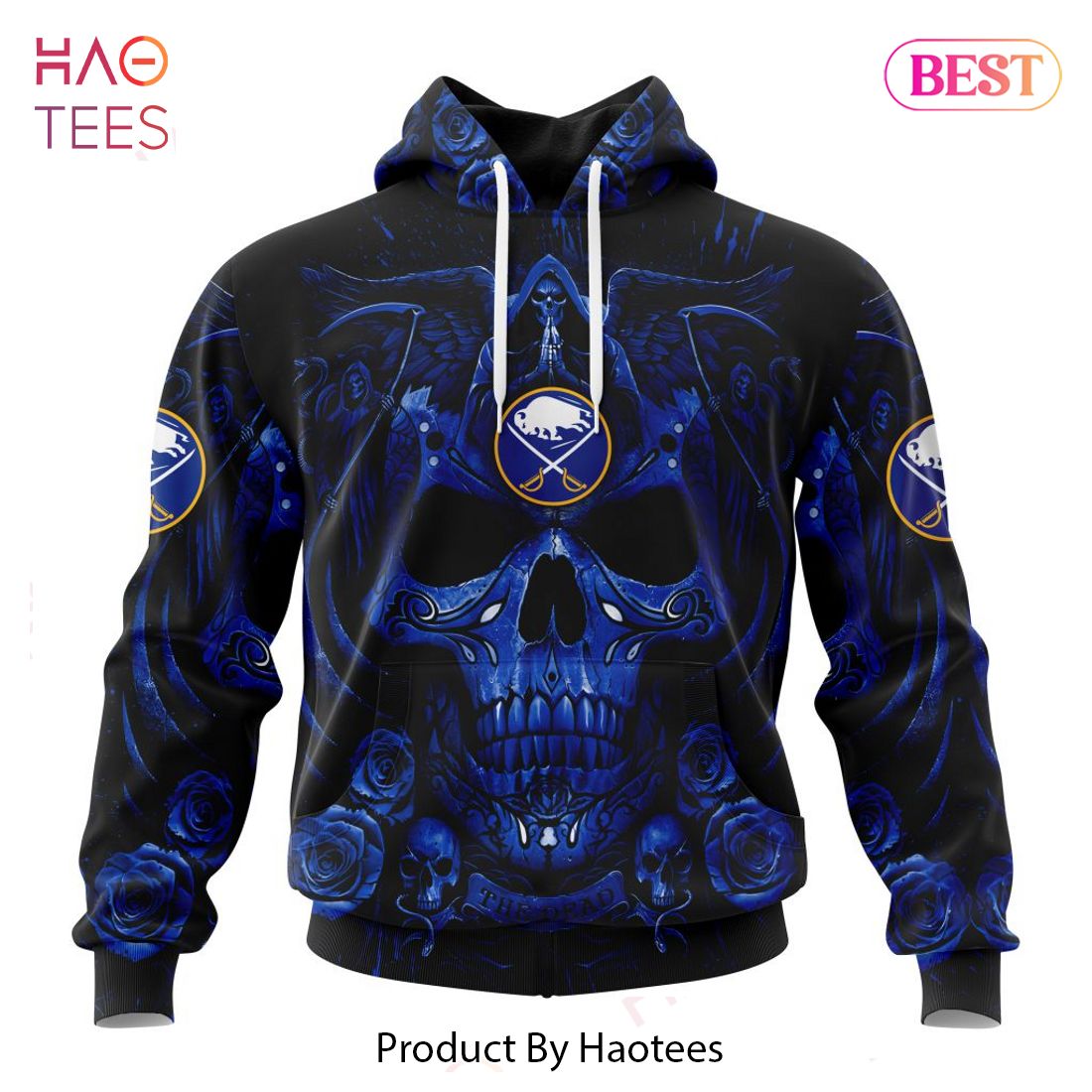 BEST NHL Buffalo Sabres Special Design With Skull Art 3D Hoodie