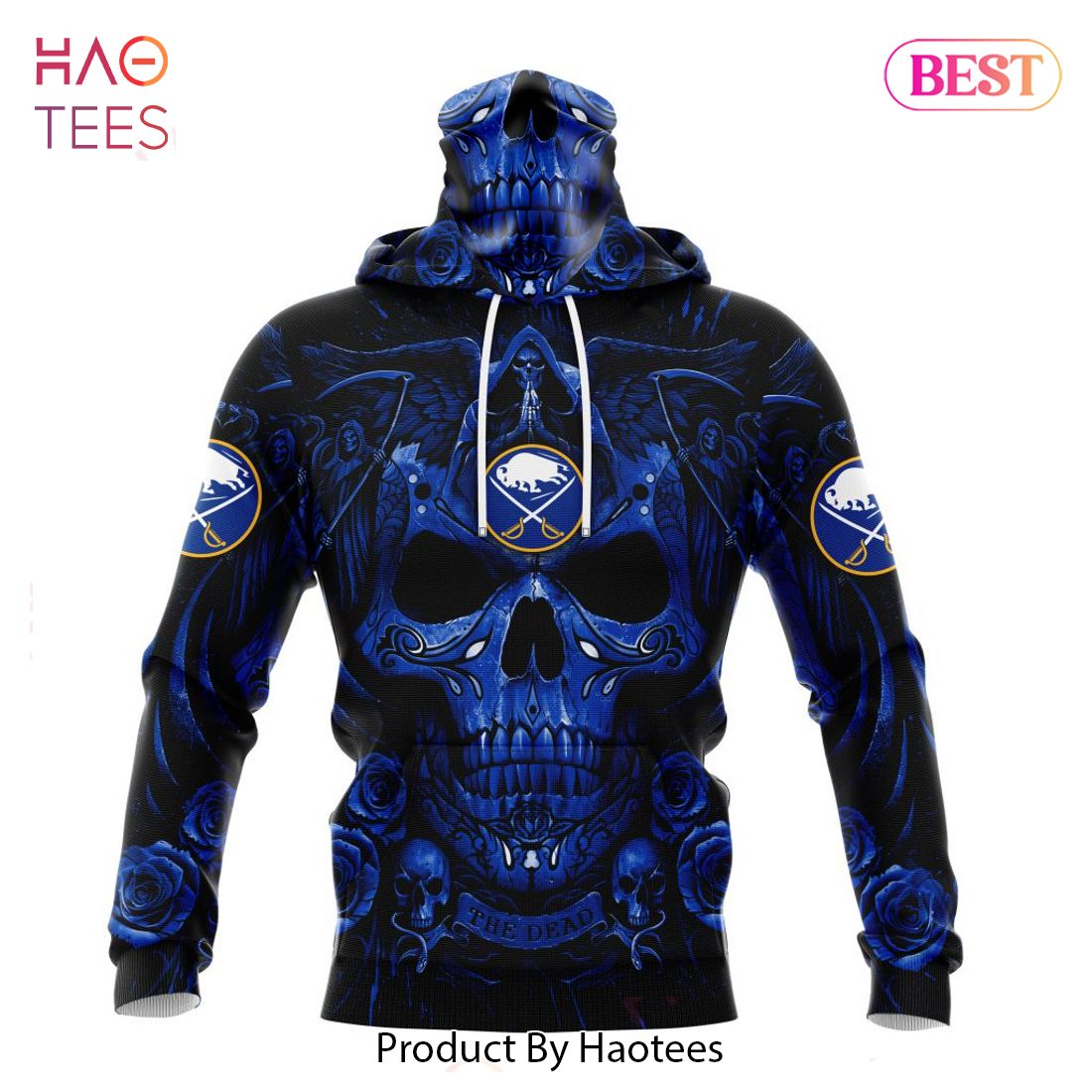 BEST NHL Buffalo Sabres Special Design With Skull Art 3D Hoodie BEST NHL Buffalo Sabres Special Design With Skull Art 3D Hoodie
