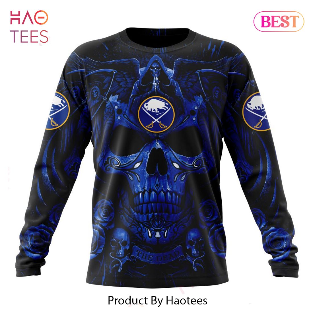 BEST NHL Buffalo Sabres Special Design With Skull Art 3D Hoodie BEST NHL Buffalo Sabres Special Design With Skull Art 3D Hoodie
