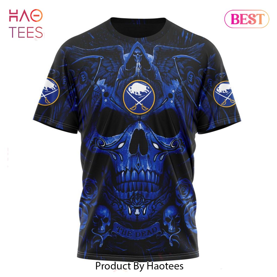 BEST NHL Buffalo Sabres Special Design With Skull Art 3D Hoodie BEST NHL Buffalo Sabres Special Design With Skull Art 3D Hoodie