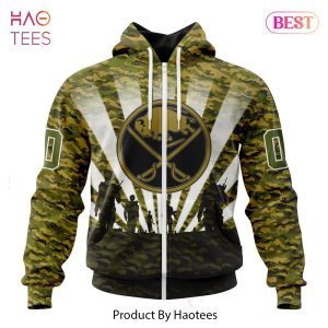 BEST NHL Buffalo Sabres Special Military Camo Kits For Veterans Day And Rememberance Day 3D Hoodie