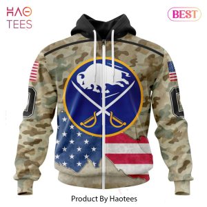 BEST NHL Buffalo Sabres Specialized Kits For United State With Camo Color 3D Hoodie
