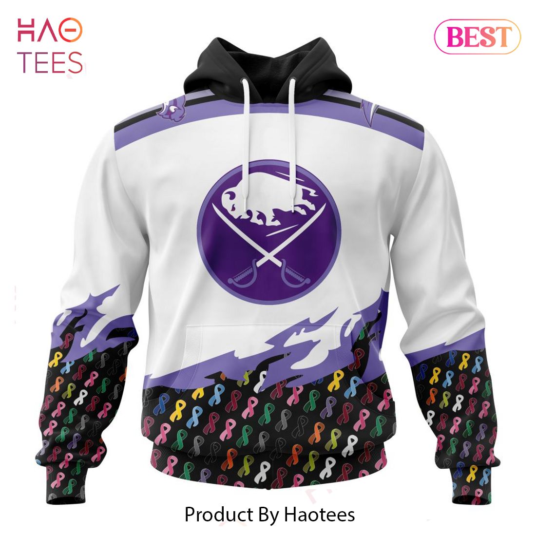 BEST NHL Buffalo Sabres Specialized Kits In OCTOBER WE STAND TOGETHER WE CAN BEAT CANCER 3D Hoodie