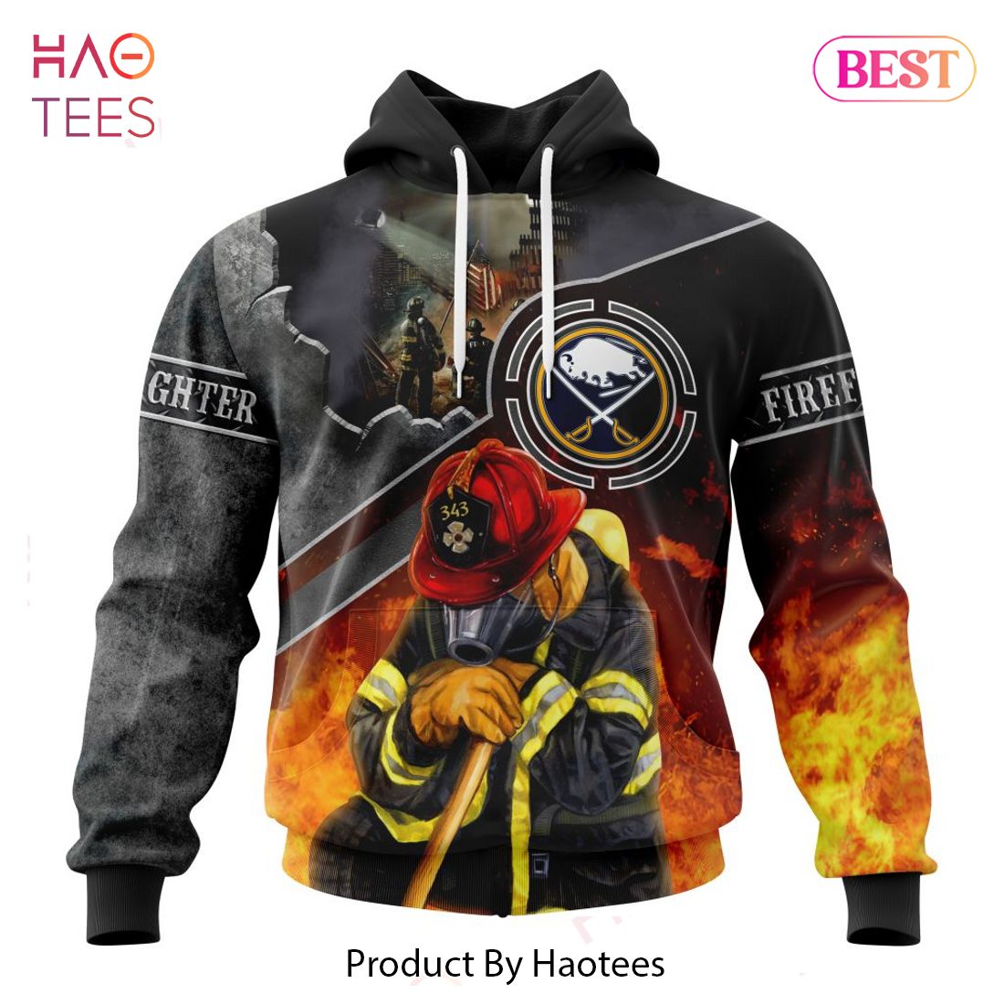 BEST NHL Buffalo Sabres Specialized Kits To Honor FireFighter In Patriot Day We Will Never Forget 3D Hoodie