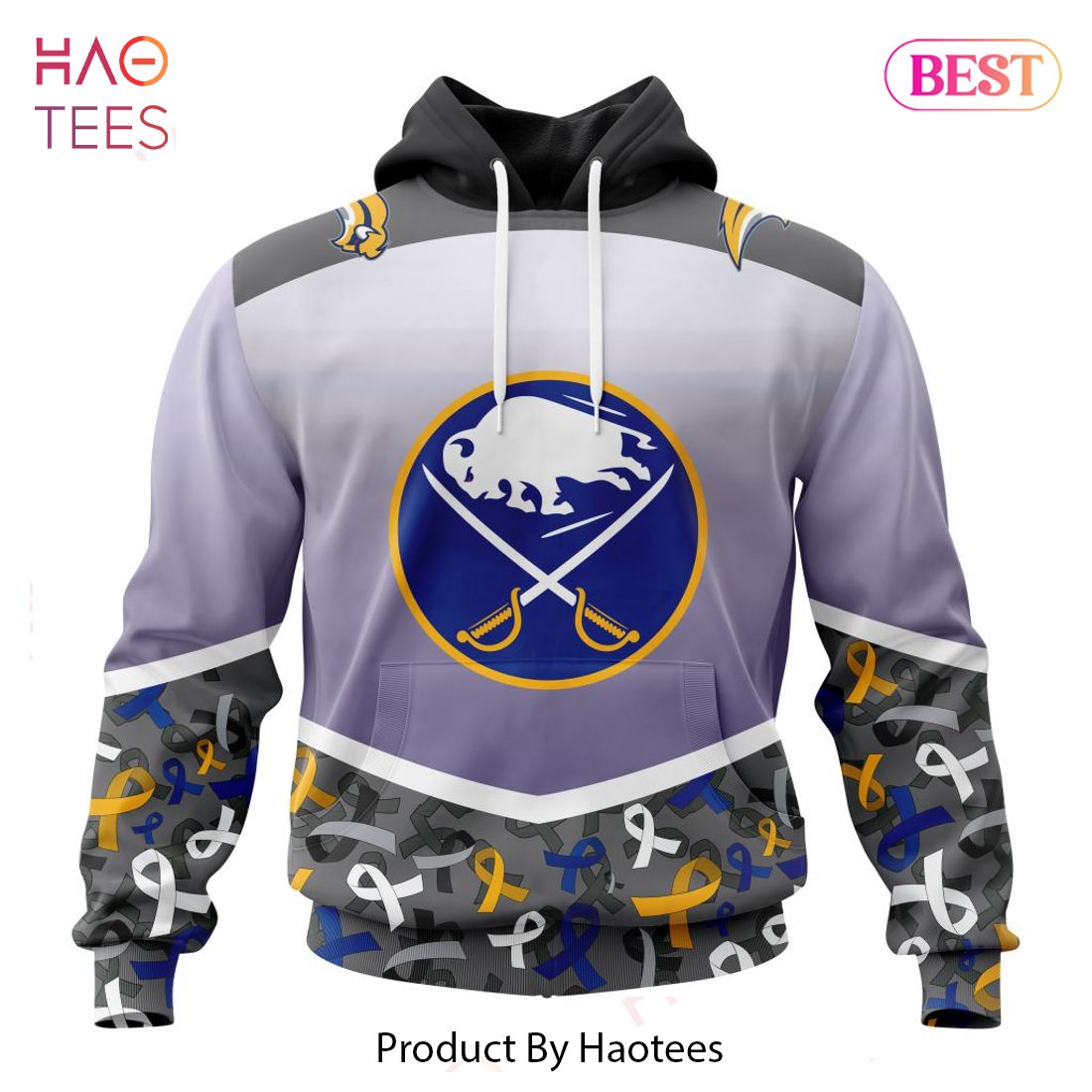 BEST NHL Buffalo Sabres Specialized Sport Fights Again All Cancer 3D Hoodie