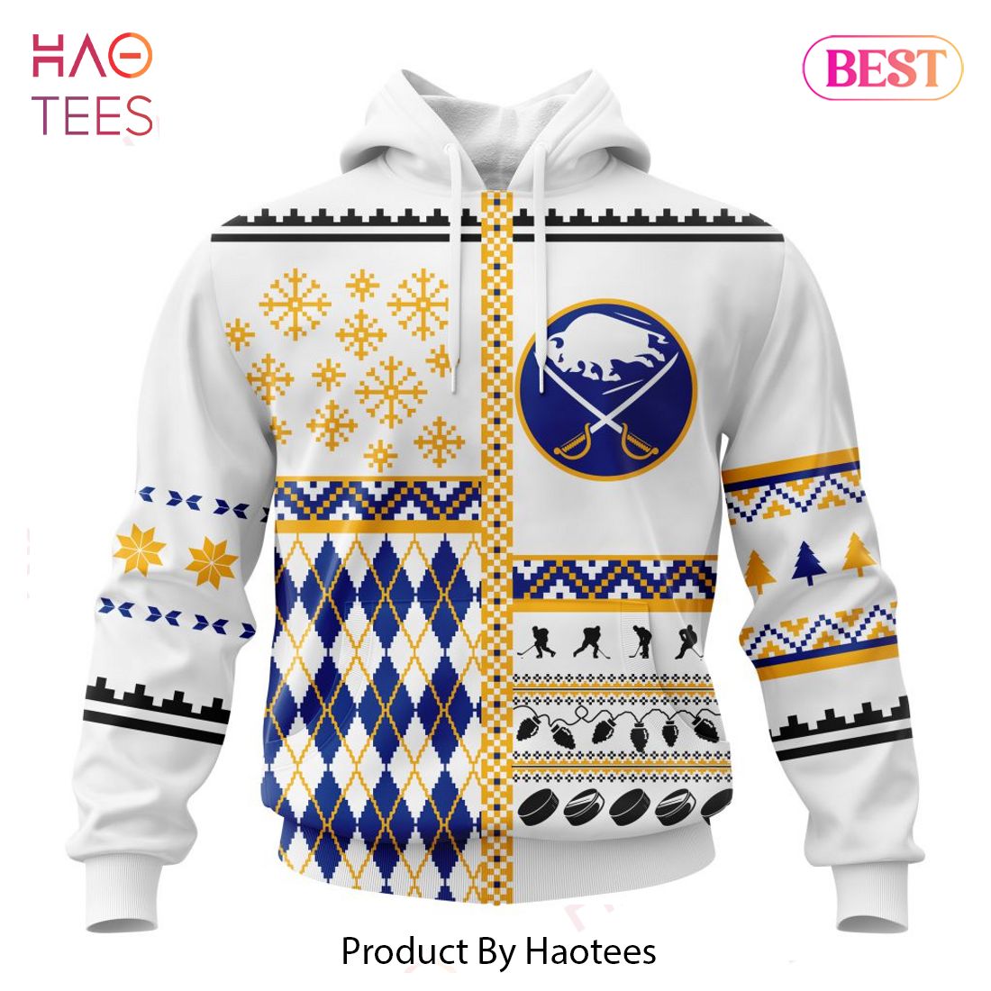 BEST NHL Buffalo Sabres Specialized Unisex Christmas Is Coming V01 3D Hoodie