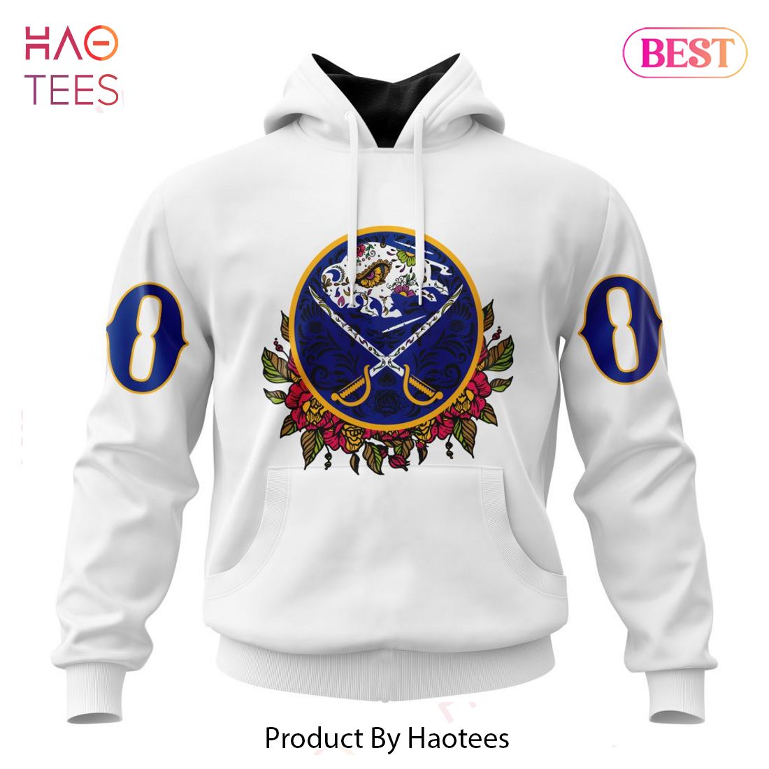 BEST NHL Buffalo Sabres Specialized Unisex Kits Dia De Muertos 3D Hoodie
