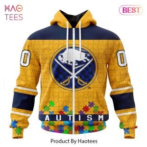 BEST NHL Buffalo Sabres Specialized Unisex Kits Hockey Fights Against Autism 3D Hoodie
