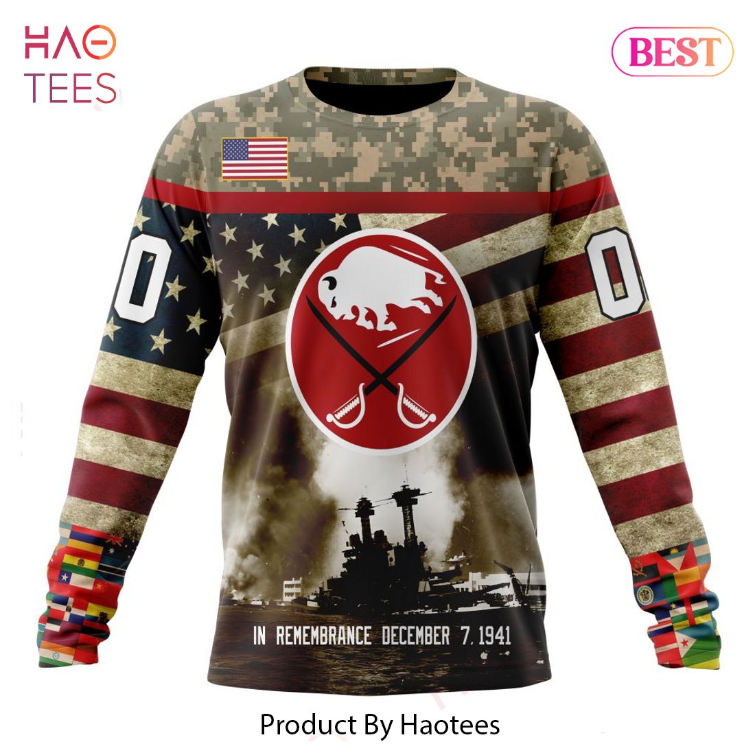 BEST NHL Buffalo Sabres Specialized Unisex Kits Remember Pearl Harbor 3D Hoodie BEST NHL Buffalo Sabres Specialized Unisex Kits Remember Pearl Harbor 3D Hoodie
