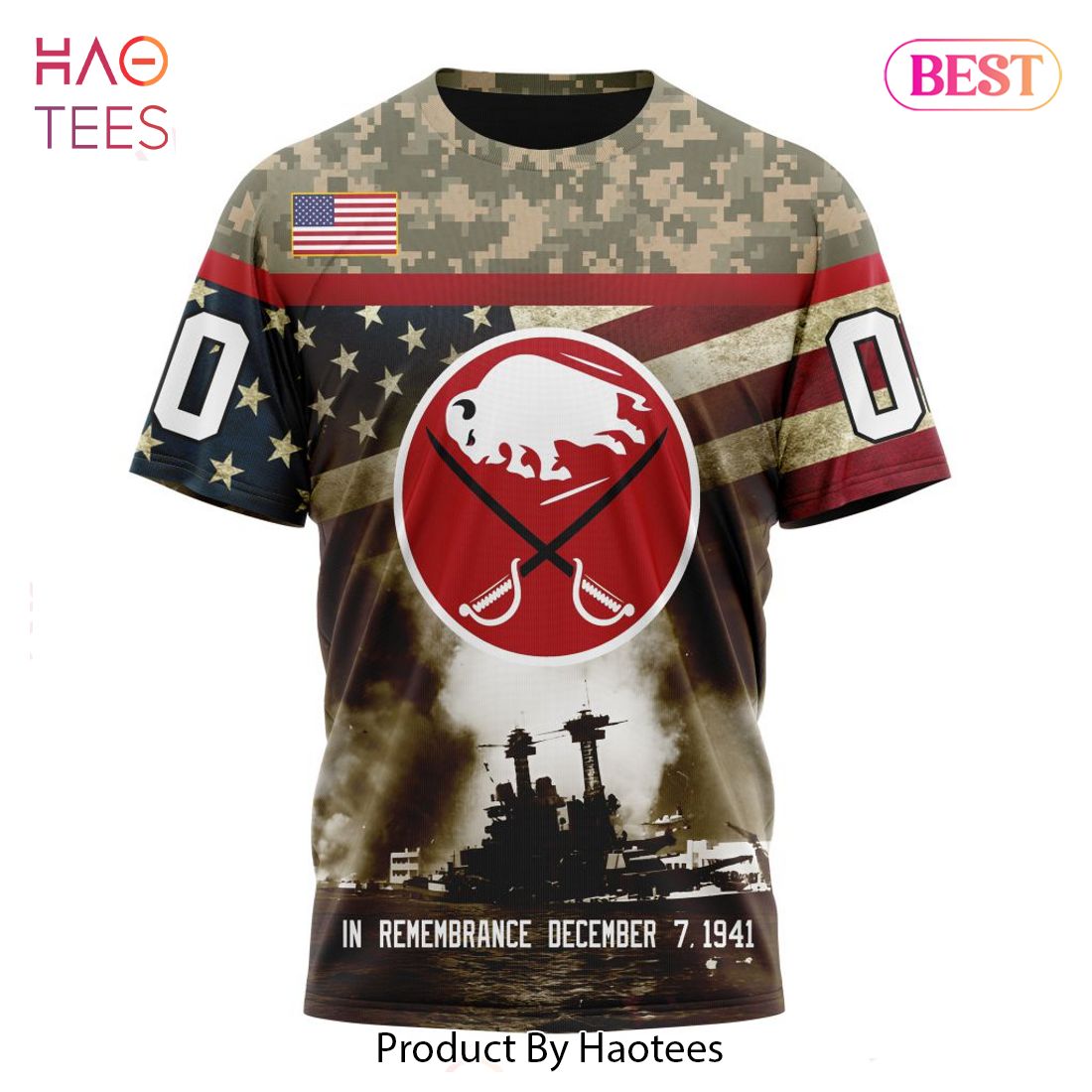 BEST NHL Buffalo Sabres Specialized Unisex Kits Remember Pearl Harbor 3D Hoodie BEST NHL Buffalo Sabres Specialized Unisex Kits Remember Pearl Harbor 3D Hoodie