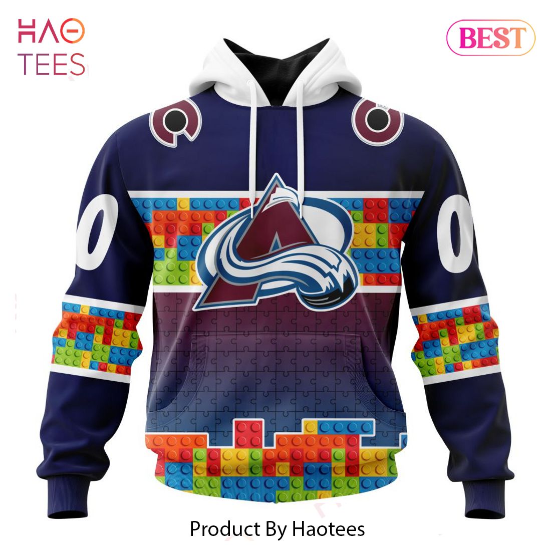 BEST NHL Colorado Avalanche Special Autism Awareness Design 3D Hoodie