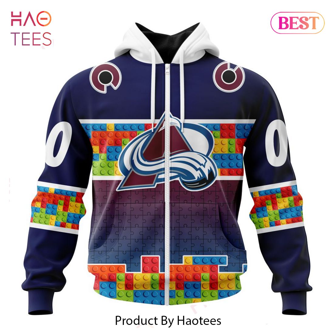 BEST NHL Colorado Avalanche Special Autism Awareness Design 3D Hoodie BEST NHL Colorado Avalanche Special Autism Awareness Design 3D Hoodie
