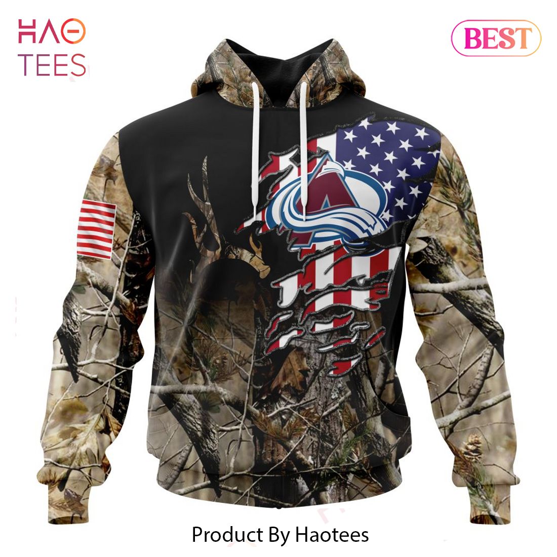 BEST NHL Colorado Avalanche Special Camo Realtree Hunting 3D Hoodie