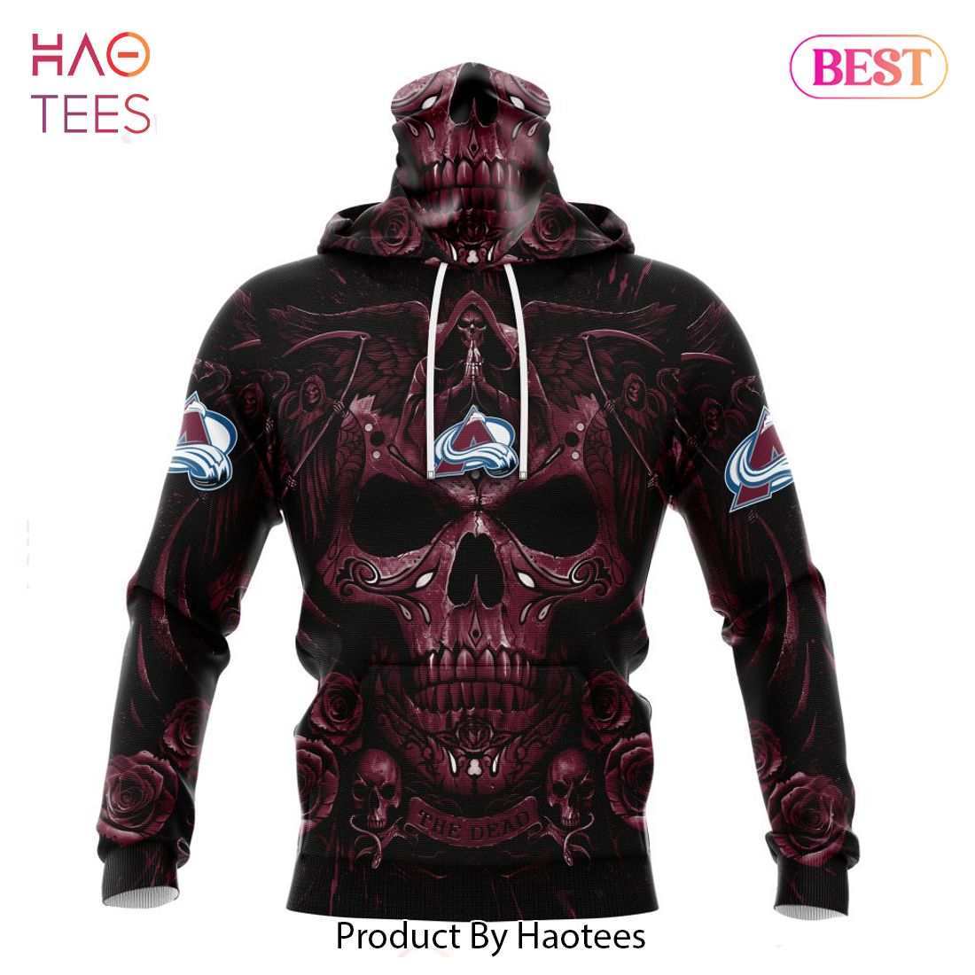 BEST NHL Colorado Avalanche Special Design With Skull Art 3D Hoodie BEST NHL Colorado Avalanche Special Design With Skull Art 3D Hoodie