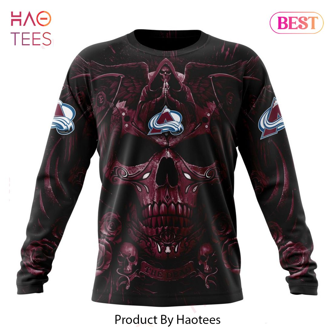 BEST NHL Colorado Avalanche Special Design With Skull Art 3D Hoodie BEST NHL Colorado Avalanche Special Design With Skull Art 3D Hoodie