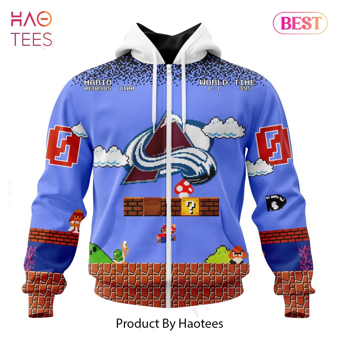 BEST NHL Colorado Avalanche Special Kits With Super Mario Game Design 3D Hoodie BEST NHL Colorado Avalanche Special Kits With Super Mario Game Design 3D Hoodie