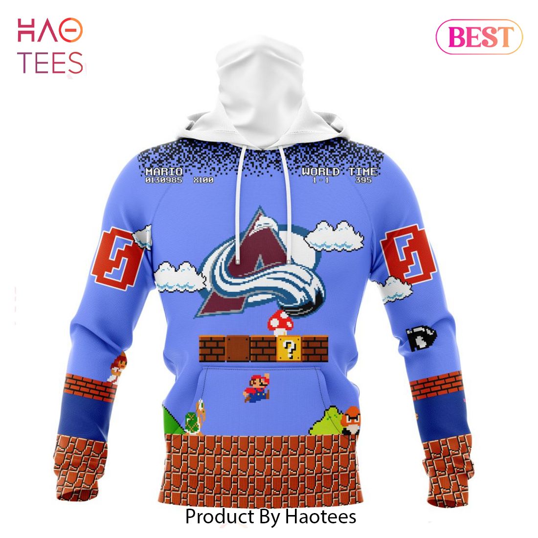 BEST NHL Colorado Avalanche Special Kits With Super Mario Game Design 3D Hoodie BEST NHL Colorado Avalanche Special Kits With Super Mario Game Design 3D Hoodie