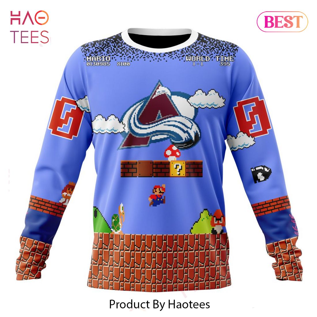 BEST NHL Colorado Avalanche Special Kits With Super Mario Game Design 3D Hoodie BEST NHL Colorado Avalanche Special Kits With Super Mario Game Design 3D Hoodie