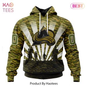 BEST NHL Colorado Avalanche Special Military Camo Kits For Veterans Day And Rememberance Day 3D Hoodie