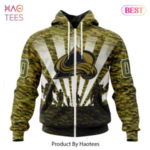 BEST NHL Colorado Avalanche Special Military Camo Kits For Veterans Day And Rememberance Day 3D Hoodie