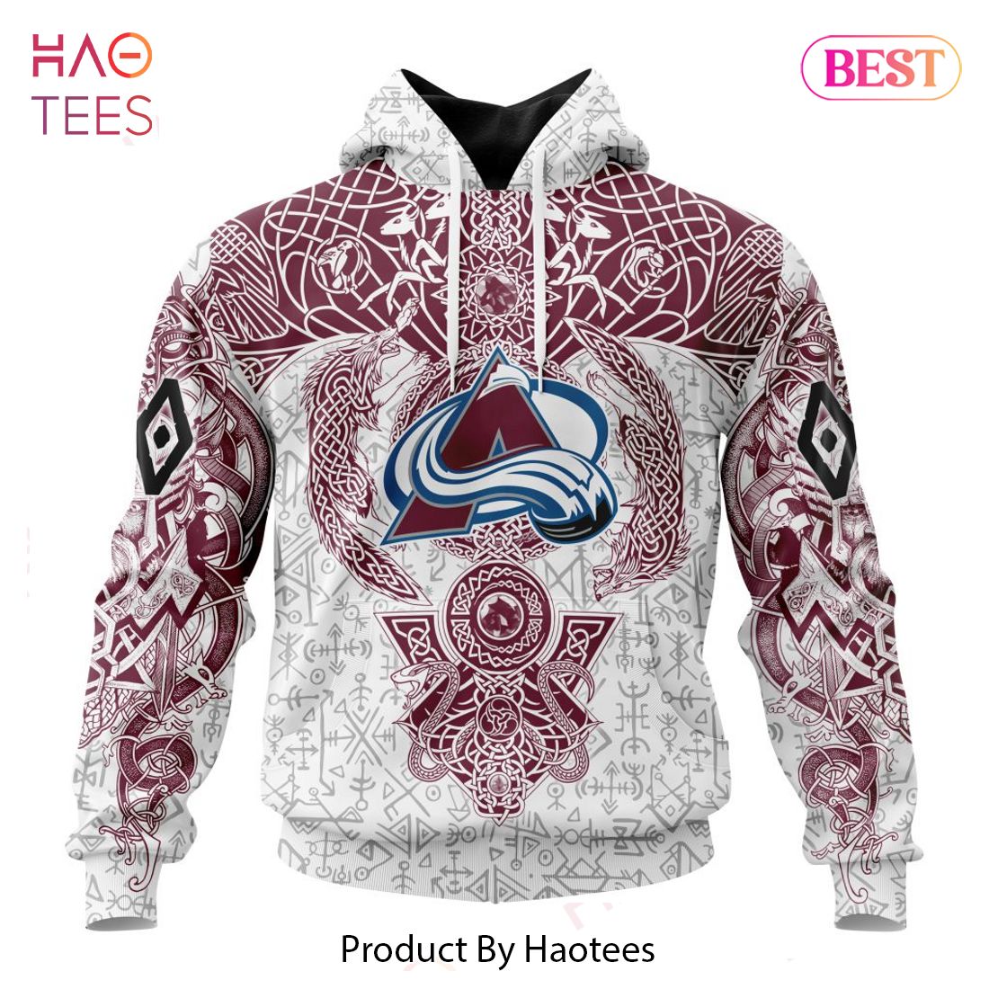 BEST NHL Colorado Avalanche Special Norse Viking Symbols 3D Hoodie