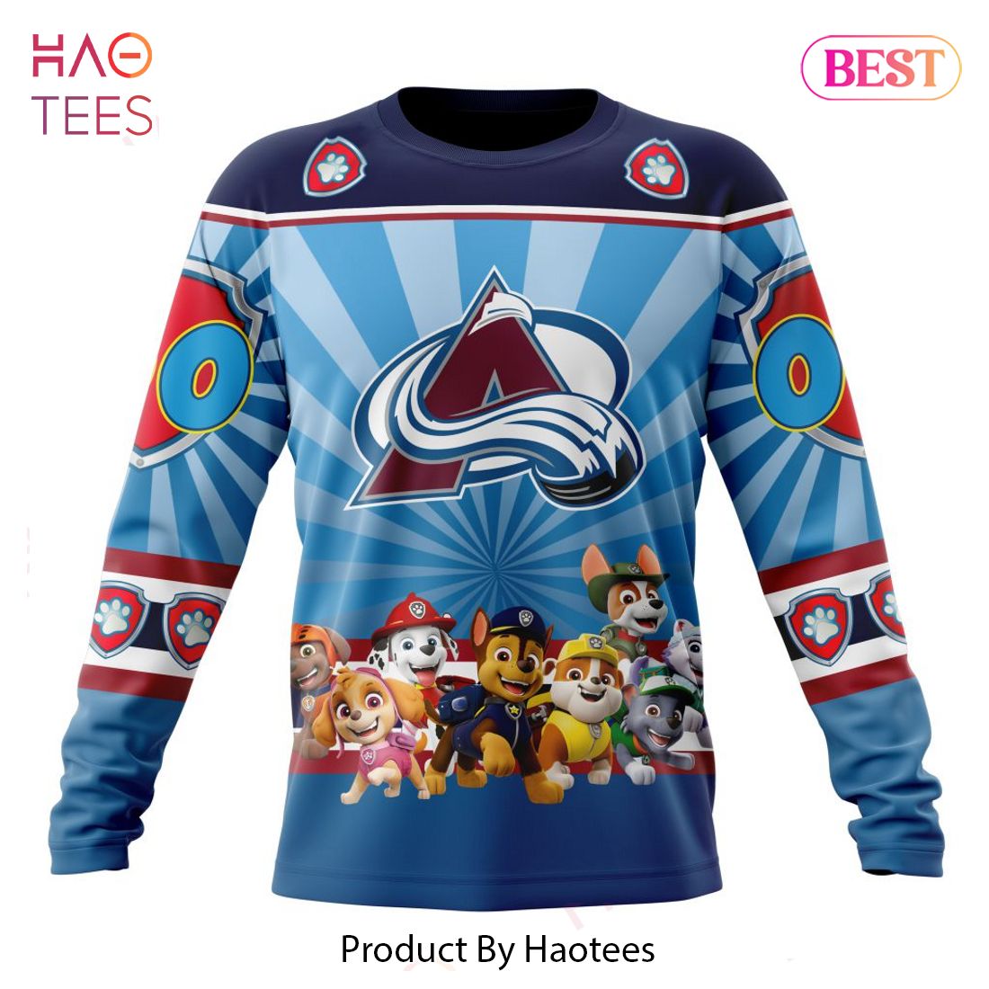 BEST NHL Colorado Avalanche Special Paw Patrol Kits 3D Hoodie BEST NHL Colorado Avalanche Special Paw Patrol Kits 3D Hoodie