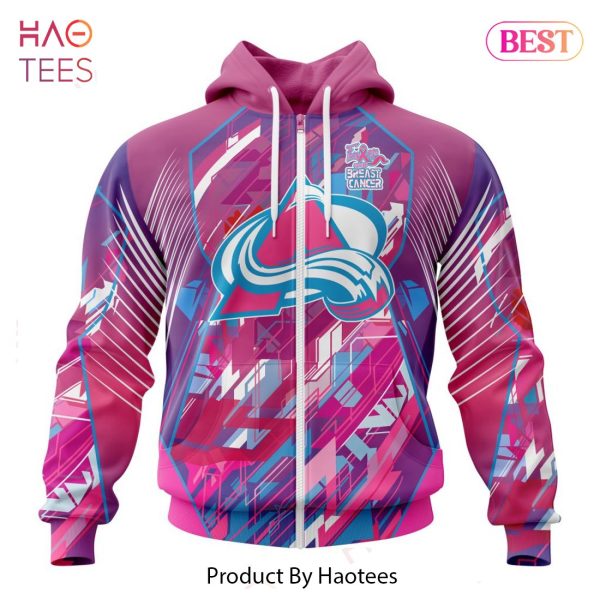 BEST NHL Colorado Avalanche Specialized Design I Pink I Can! Fearless Again Breast Cancer 3D Hoodie