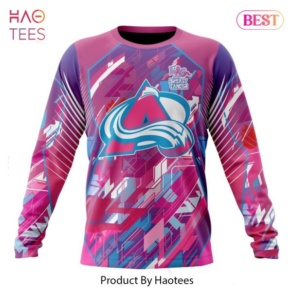 BEST NHL Colorado Avalanche Specialized Design I Pink I Can! Fearless Again Breast Cancer 3D Hoodie