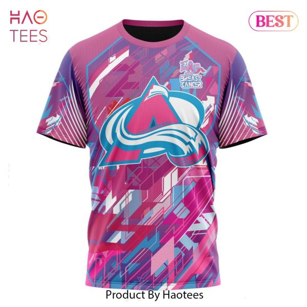 BEST NHL Colorado Avalanche Specialized Design I Pink I Can! Fearless Again Breast Cancer 3D Hoodie