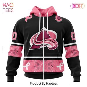 BEST NHL Colorado Avalanche Specialized Design In Classic Style With Paisley! IN OCTOBER WE WEAR PINK BREAST CANCER 3D Hoodie