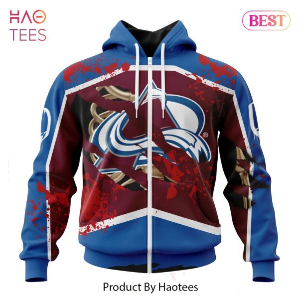 BEST NHL Colorado Avalanche Specialized Design Jersey With Your Ribs For Halloween 3D Hoodie